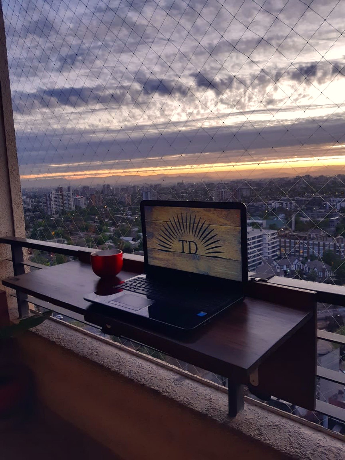 Tabla TD al atardecer